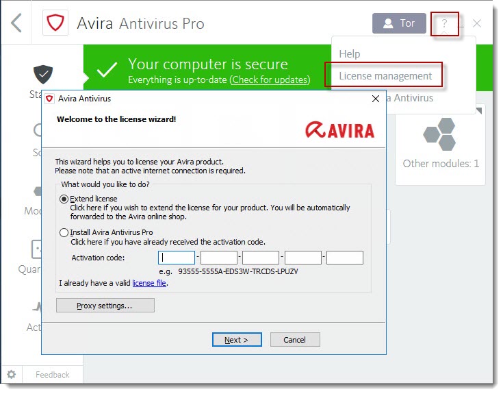 Steps to Update Avira Antivirus